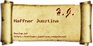 Haffner Jusztina névjegykártya