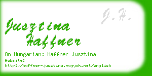 jusztina haffner business card